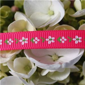 Flower Ribbon - Daisy Chain on Shocking